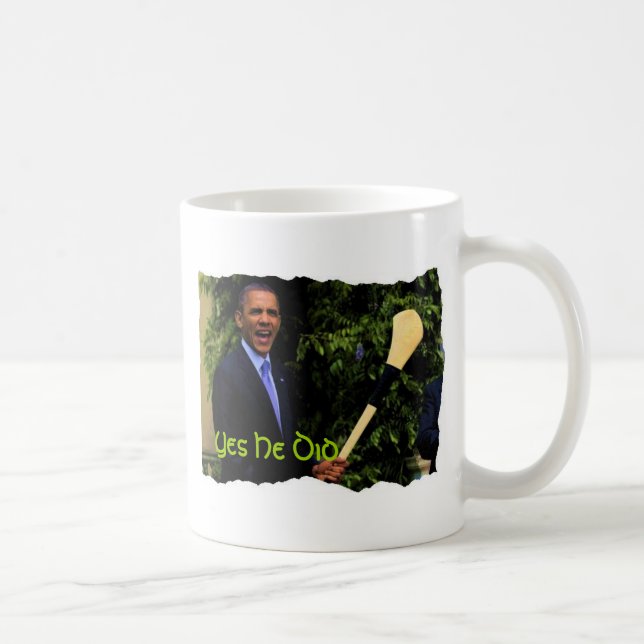 Mugg för kaffe för presidentObama irländsk besök (Höger)