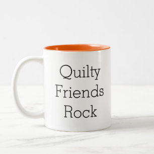Mugg för kaffe för Quilty vänsten