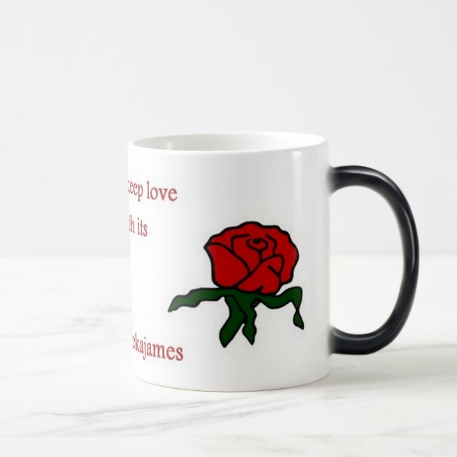 Mugg för kaffe för röd roscitationstecken Morphing (Höger)