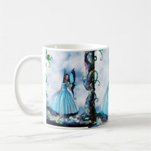 Mugg för kaffe för romantisk fjäril för blått