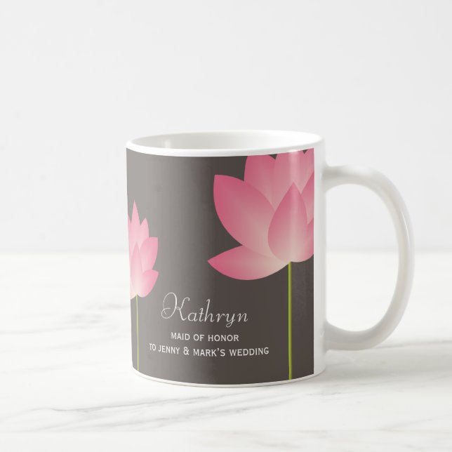 Mugg för kaffe för rosa namn för (Höger)
