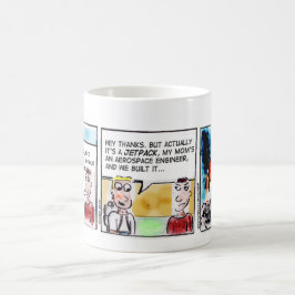 Mugg för kaffe för rymdingenjör rolig