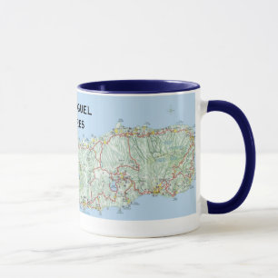 Mugg för kaffe för SaoMiguel* karta