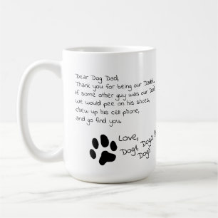 Mugg för kaffe för smeknamn för kär hundpappam