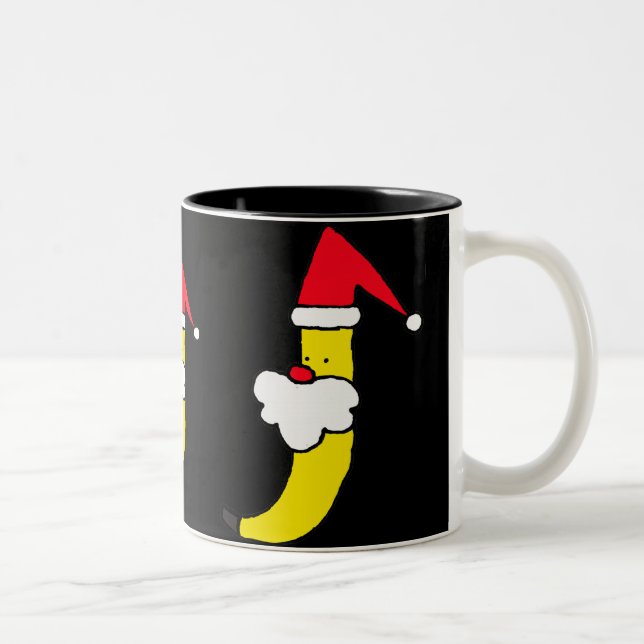 Mugg för kaffe för svart för CLSanta banan (Höger)