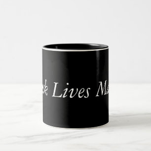 Mugg för kaffe för svartlivmateria