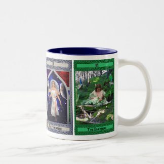 Mugg för kaffe för Tarot kort