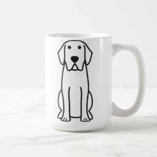 Mugg för kaffe för tecknad för hund för Labrad