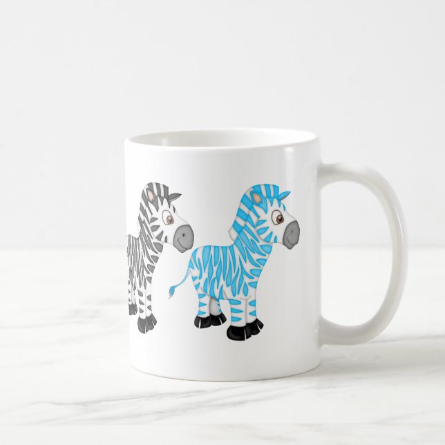 Mugg för kaffe för tecknad för sebraälskare rolig (Höger)