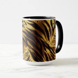 Mugg för kaffe för tryck för tigerrandSafari