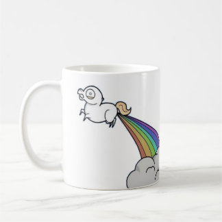 Mugg för kaffe för Unicornsfisregnbågar