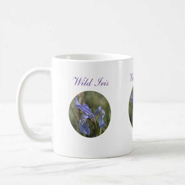Mugg för kaffe för vildIrisvildblomma (Vänster)