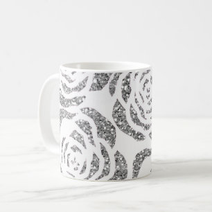 Mugg för kaffe för vit för ro för grå färg f