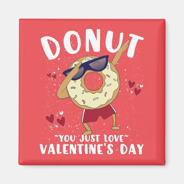 Mugg för kaffe med Donut Alla hjärtans dag-citat Magnet (Framsidan)