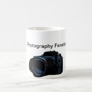 Mugg för kamerafotografikaffe