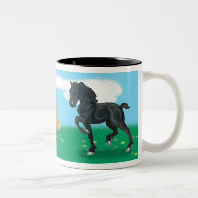 Mugg för kanin för Friesianhästföl (Höger)