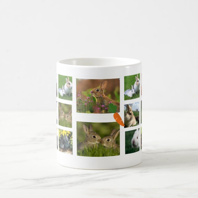 Mugg för kaninCollagefoto (rundan) (Center)