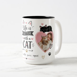 Mugg för kattälskare med anpassade foton