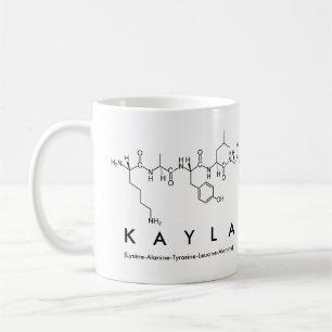 Mugg för Kayla peptidenamn