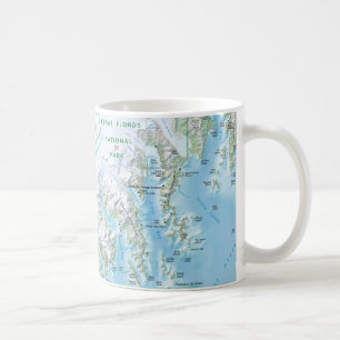 Mugg för Kenai Fjordskarta