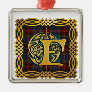 Mugg för klanFraser forntida Tartan Julgransprydnad Metall
