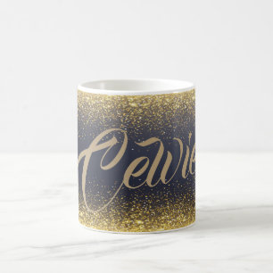 Mugg för klassiker för glitter   för personlig