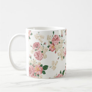 Mugg för klassikervintagerosa ros