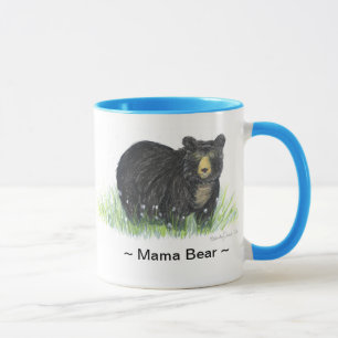 Mugg för klippning för blått för björn för s