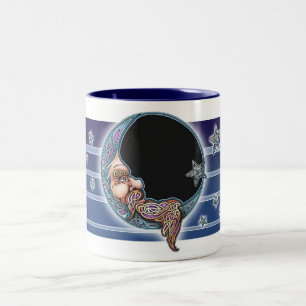 Mugg för Knotwork måneansikte
