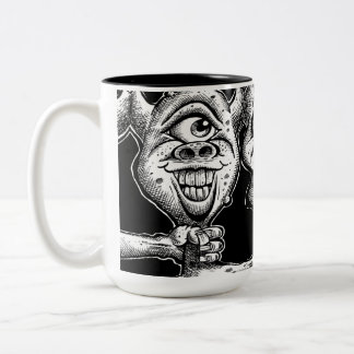 Mugg" för kompisar" för Johnny "Toons "gruppnolla Två-Tonad Mugg