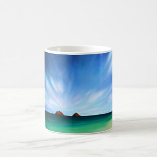 Mugg för konst för Hawaii Mokulua öhav