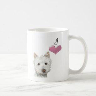 Mugg för konst för kärlekWestie hund
