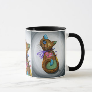 Mugg för konst för katt för Patchwork för