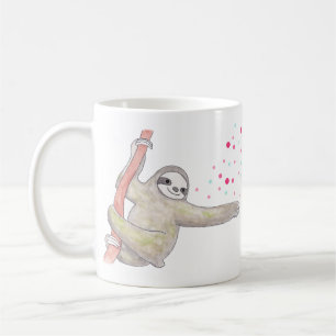 Mugg för konst för Sloth för gullig Slothmugg