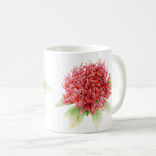 Mugg för konst för vattenfärg för blomma för