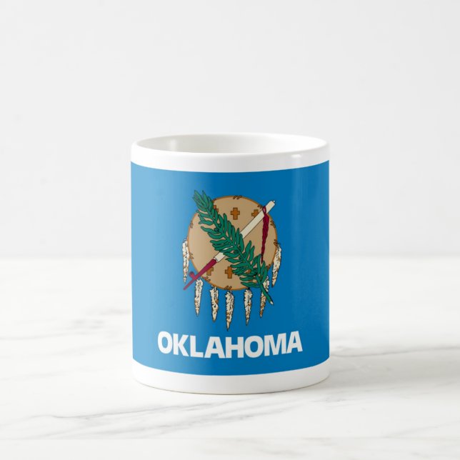 Mugg för kopp för Oklahoma statlig flaggakaffe (Center)