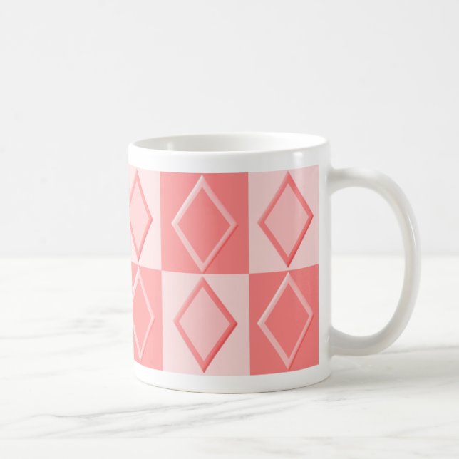 Mugg för KRW-diamantPatter - korall (Höger)