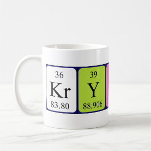 Mugg för Krystal periodisk bordnamn