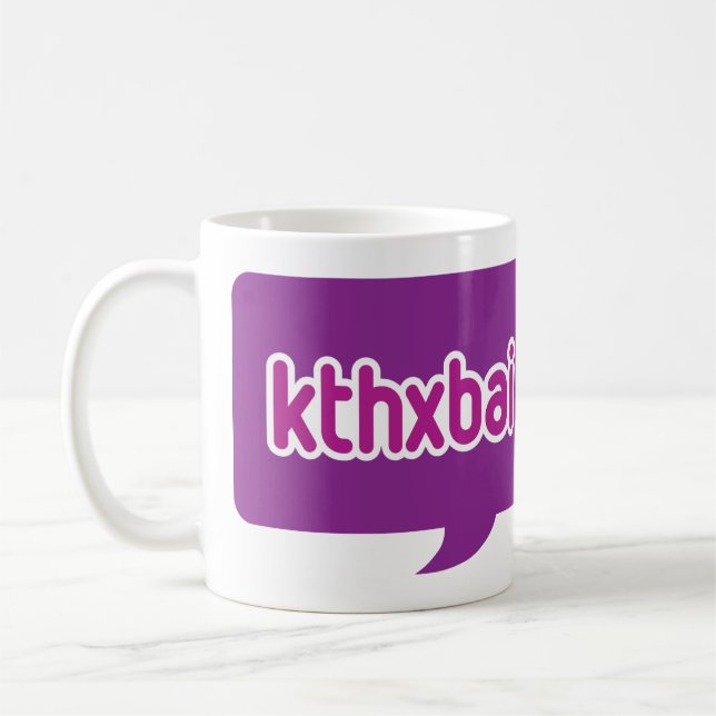 mugg för kthxbaivitkaffe (Vänster)