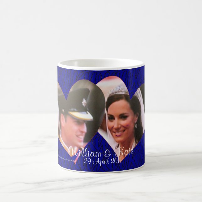 Mugg för kungliga gifta sig William och Kate (Center)