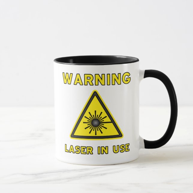 Mugg för laser-varningssymbol (Höger)