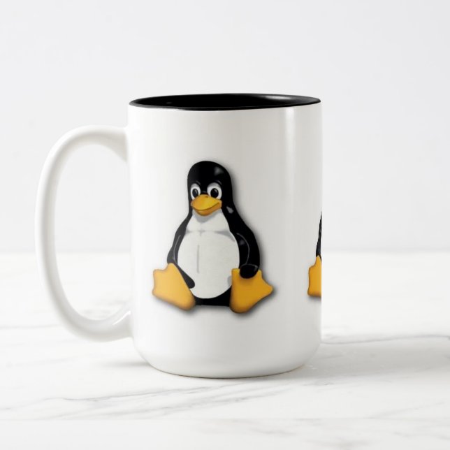 Mugg för LinuxTuxpingvin (Vänster)