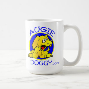Mugg för logotyp för Augie vovvetecknad