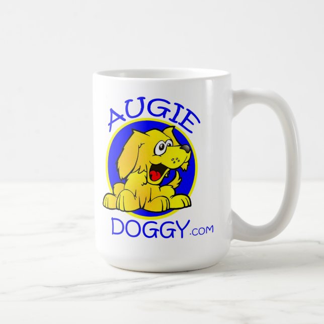Mugg för logotyp för Augie vovvetecknad (Höger)