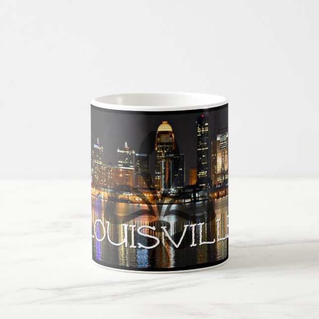 Mugg för Louisville horisontkaffe med Fleur de Lis (Center)