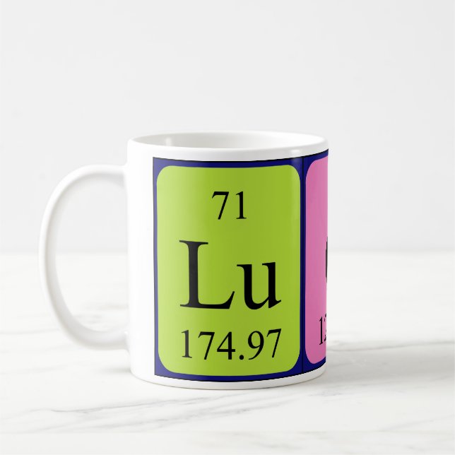 Mugg för Lucy periodisk bordnamn (Vänster)