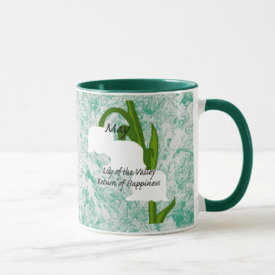 Mugg för majblommaliljekonvalj