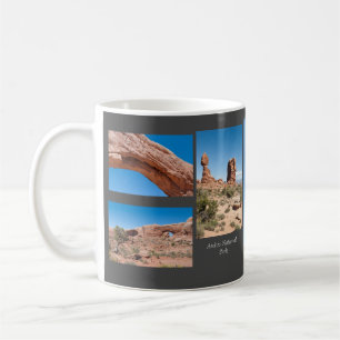 Mugg för mall för bågesouvenirfoto