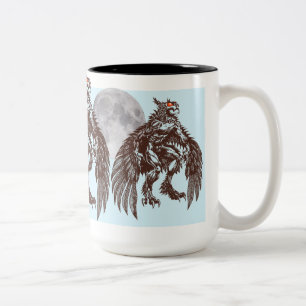 Mugg för måne för Mothman nattuggla stor