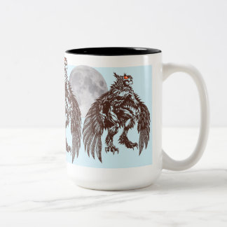 Mugg för måne för Mothman nattuggla stor